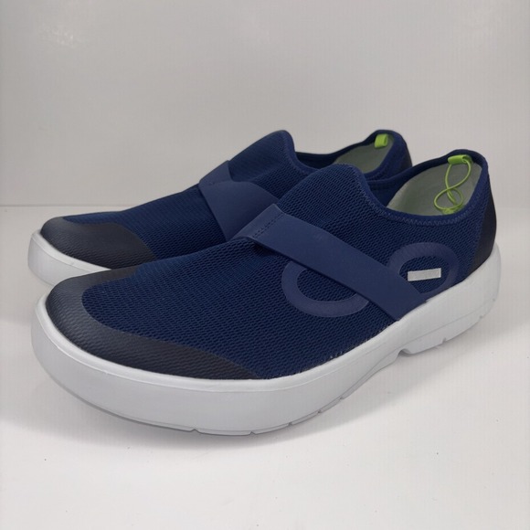 OOFOS OOmg Low‎ Mesh Men's US 12.5 Navy Slip-On Comfort Athletic Recovery Shoes